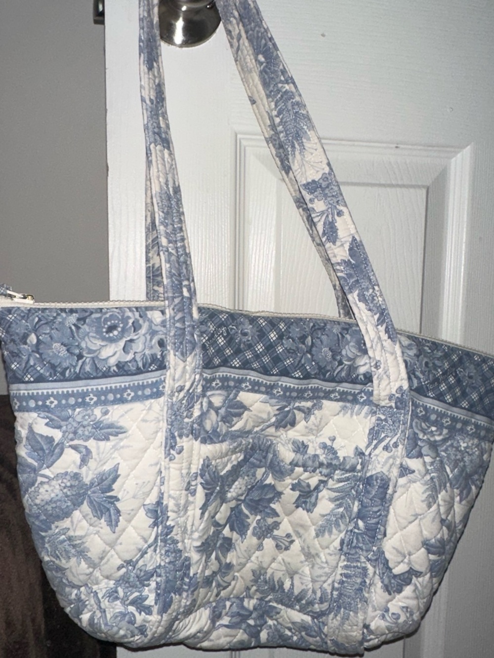 Vera Bradley Blue and White Quilted Floral Tote